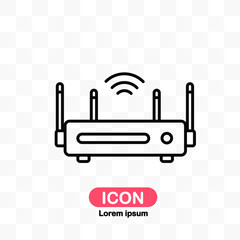 router icon isolated on transparent background.