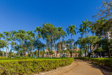 Fototapeta premium Partial view of Praça da Liberdade, in Belo Horizonte, Minas Gerais state, Brazil