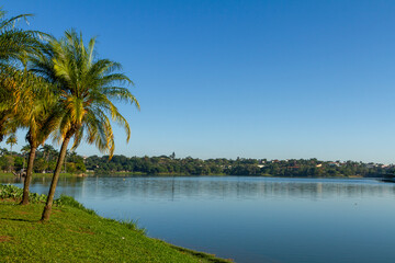 Fototapeta na wymiar View of Pampula Lagoon, in Belo Horizonte, Minas Gerais state, Brazil