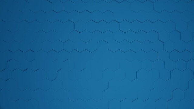 ランダムに上下するハニカム模様のループ映像