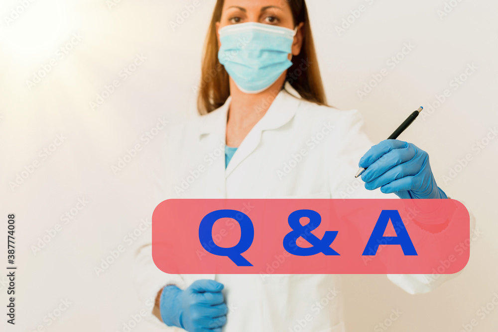 Poster writing note showing q and a. business concept for a period of time or an occasion when someone answ