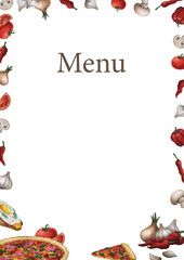 Menus for cafes, restaurants.