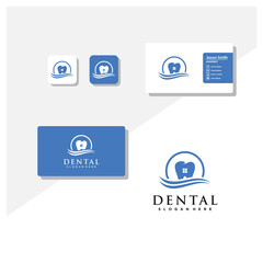 dental logo and business card vector