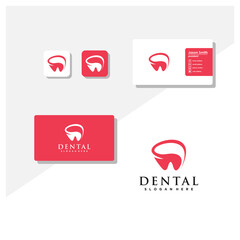 dental logo and business card vector