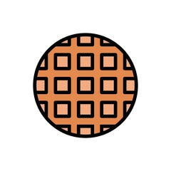 Waffle Icon Color Design Vector Template Illustration