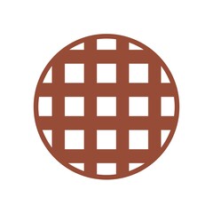 Waffle Icon Color Design Vector Template Illustration