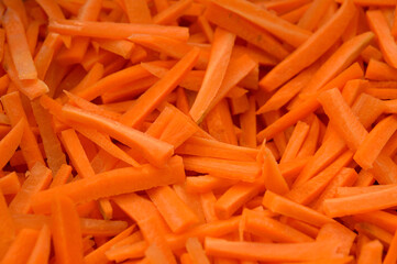 Grated carrot, for backgrounds or textures