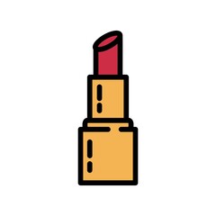 Lipstick Icon Color Vector Logo Template Illustration