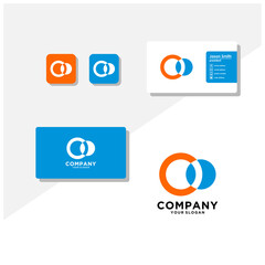 letter C logo and business card vector