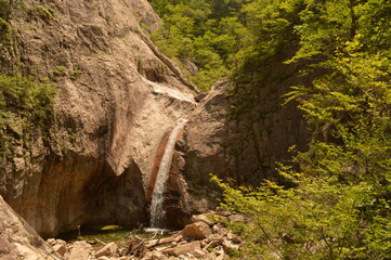 Obraz premium Hiking and climbing in the stunning Seoraksan Mountain Range in South Korea, Asia