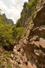 Hiking and climbing in the stunning Seoraksan Mountain Range in South Korea, Asia