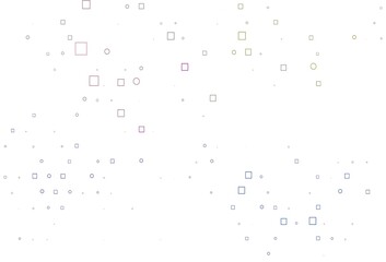 Light Multicolor, Rainbow vector texture with disks, rectangles.