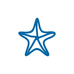 Sea stars icon logo design template