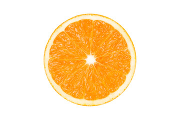 Orange slice isolate on white with work path