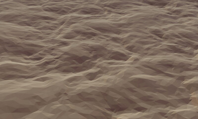 3D rendered low poly rock topography.