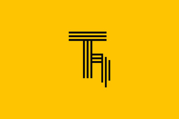 Professional Innovative Initial TH logo and HT logo. Letter TH HT minimal elegant Monogram. Premium Business Artistic Alphabet symbol and sign
