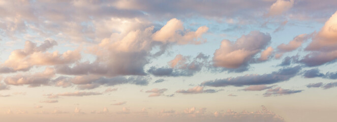  White, Fluffy Clouds In Blue Sky. Background From Clouds.