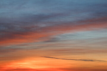 Fototapeta premium Sunset in the sky with dramatic colors