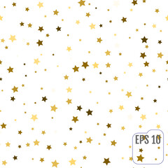 Seamless pattern with gold stars