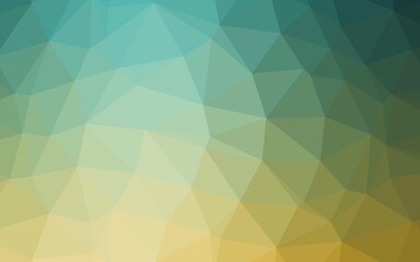 Fototapeta premium Light Green, Yellow vector blurry triangle pattern.