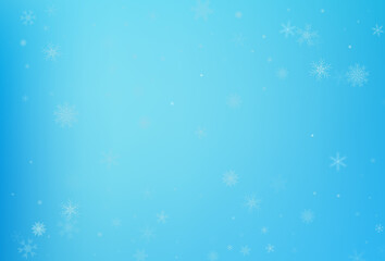Naklejka na ściany i meble Winter snow background. Falling snowflake.
