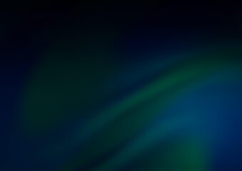 Dark BLUE vector blurred and colored background.