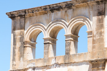 Obraz premium Architectural detail in the old town of Cefalù in Sicily, Italy