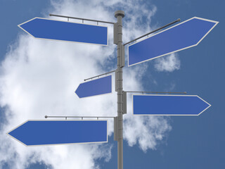 Blank signpost