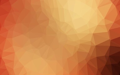 Light Red, Yellow vector abstract polygonal cover.