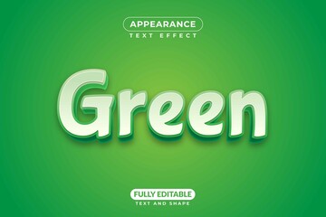 Editable Text Effect Style Green Appearance Typography font style