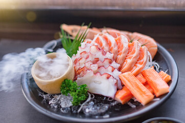 fresh sashimi combo of japan asian