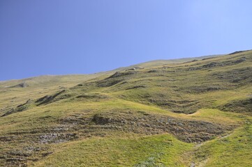 Fototapeta na wymiar View of the mountain meadows in the Sibillini Mountains National Park (Marche, Italy, Europe)