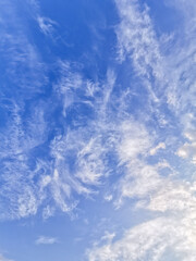 Fototapeta na wymiar Blue sky background with white clouds skies
