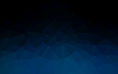 Obraz premium Dark BLUE vector blurry triangle template.