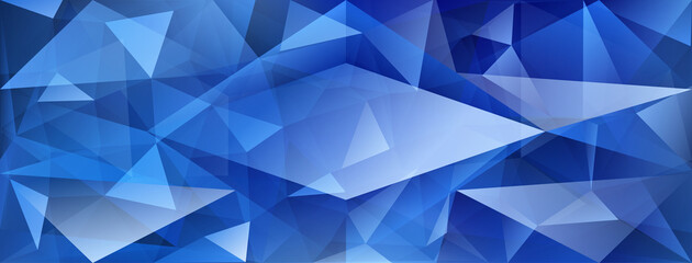 Fototapeta premium Abstract crystal background with refracting of light and highlights in blue colors