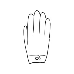 Sketch of winter gloves, vector illustration isoltaed on white background, pair of gloves, gloves, vector sketch illustration