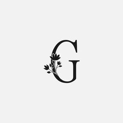 Monogram Initial Letter G Logo Icon, vector design concept