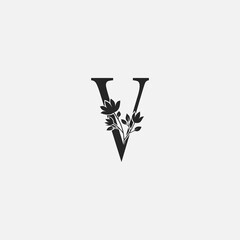 Monogram Initial Letter V Logo Icon, vector design concept