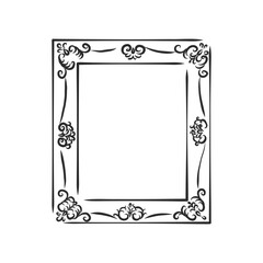 Elegant Ornate frames, picture frame, vector sketch illustration