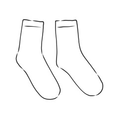 socks. Sketch style. Editable Vector Illustration isolated on white background. socks, vector sketch illustration