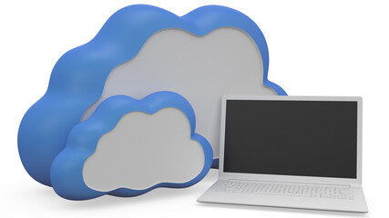 cloud with laptop