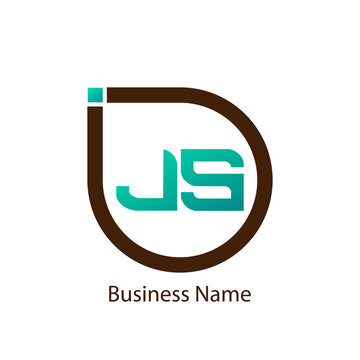 Logo JS Business Letter Logo Design With Simple style