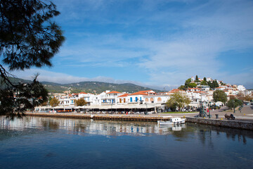 10/25/2020, Greece, island of Skiathos, the beautiful city of Skiathos finds its daily life again, after the end of the summer tourist season.