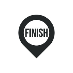 Finish point icon vector