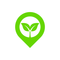 nature plant and location icon