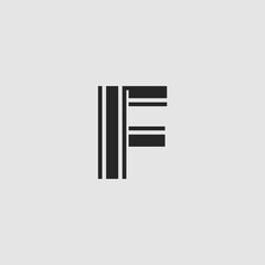 Initial Letter F logo icon abstract line vector design
