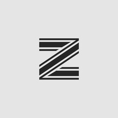 Initial Letter Z logo icon abstract line vector design
