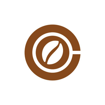 letter c and coffee bean logo