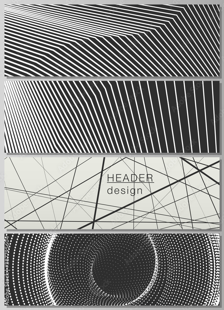 Aufkleber the minimalistic vector illustration of the editable layout of headers, banner design templates. geo