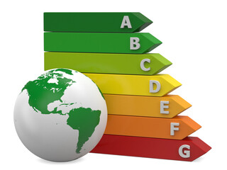 Energy Efficiency Diagram with Globe World